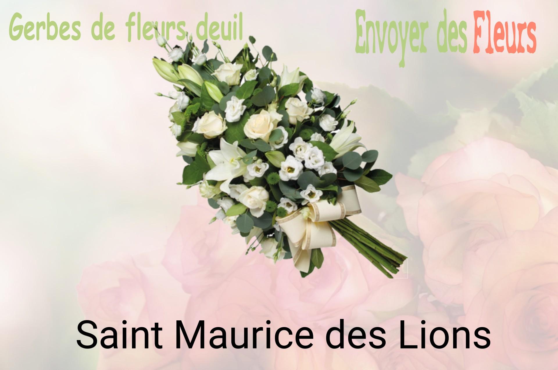 Gerbe de fleurs de deuil livrée à Saint-Maurice-des-Lions